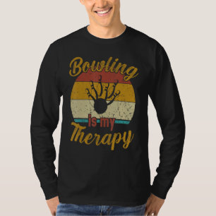 Camiseta Bowling es mi boliche terapéutico retro
