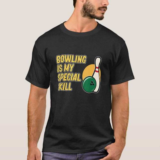 Camiseta Bowling es mi jugador especial de bowling en tazón (Anverso)