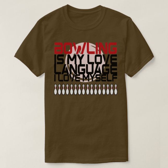 CAMISETA BOWLING ES MI LENGUAJE DE AMOR. (Diseño del anverso)