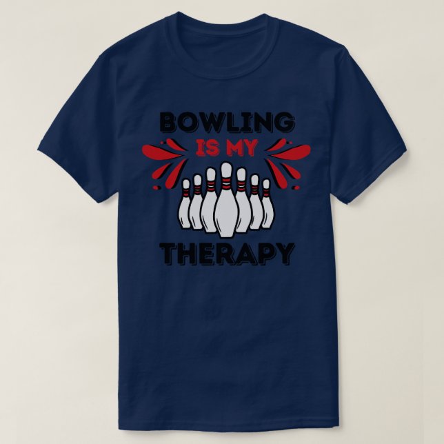 Camiseta Bowling es mi terapia (Diseño del anverso)