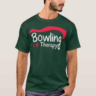 Camiseta Bowling es mi Terapia Graciosa Amantes del Bowling