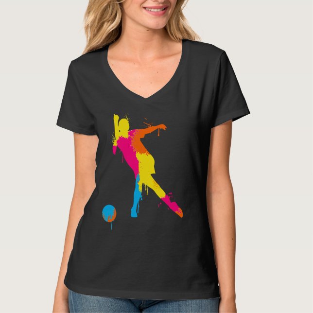 Camiseta Bowling Girl Ball Pin Bowler Strike Team Bowling A (Anverso)