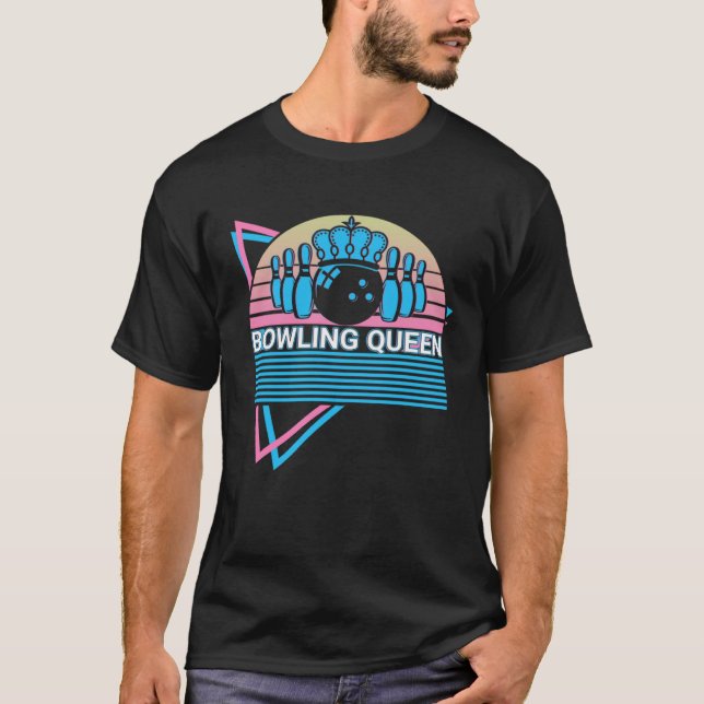 Camiseta Bowling Girl Bowler Retro Bowling Queen (Anverso)