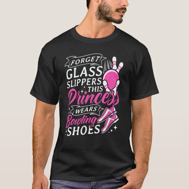 Camiseta Bowling Girl Princess Pin Bowler Strike Bowling Te (Anverso)
