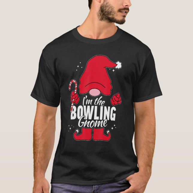 Camiseta Bowling Gnome Matching Family Group Pictures on Ch (Anverso)