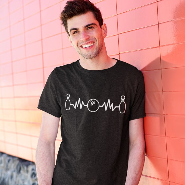 Camiseta Bowling Heartbeat Funny Bowler Ball (Subido por el creador)