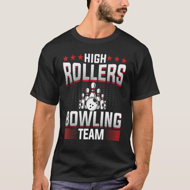 Camiseta Bowling    High Rollers Bowling Team Bowler (Anverso)