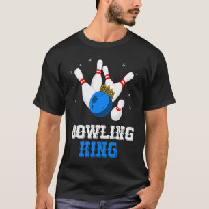 Camiseta Bowling King Crown Bowling Pin Strike Bowler