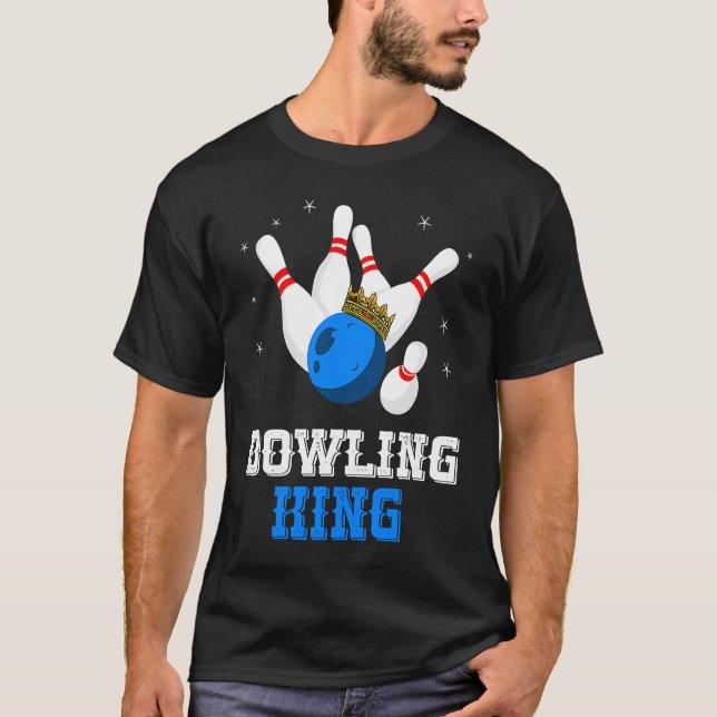 Camiseta Bowling King Crown Bowling Pin Strike Bowler (Anverso)