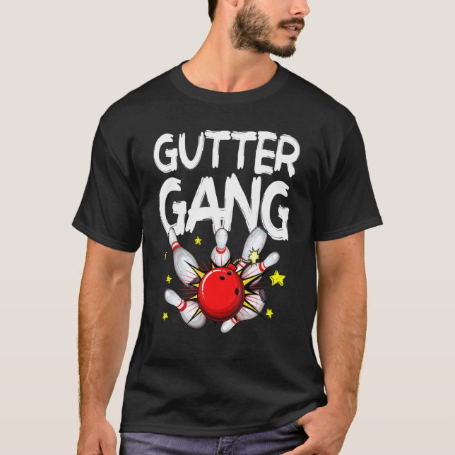 Camiseta Bowling Men Guay Gutter Gang Bowlers (Anverso)