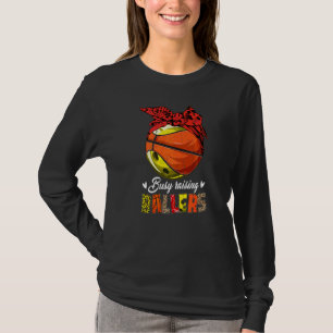 Camiseta Bowling Mom Basketball Mom Busy Raising Ballers M