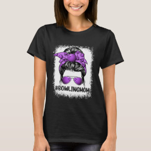 Camiseta Bowling Mom Glasses Las desordenadas mujeres de bo