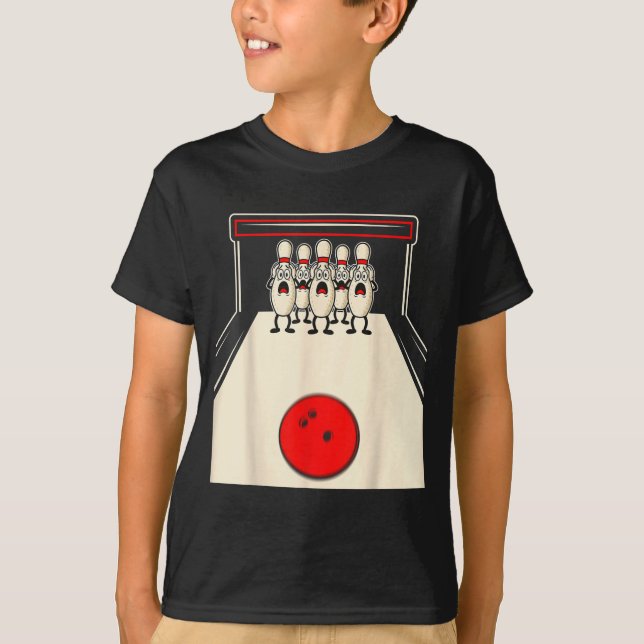 Camiseta Bowling N Ed Ns Funny Bowler Player Kids Boys Men  (Anverso)