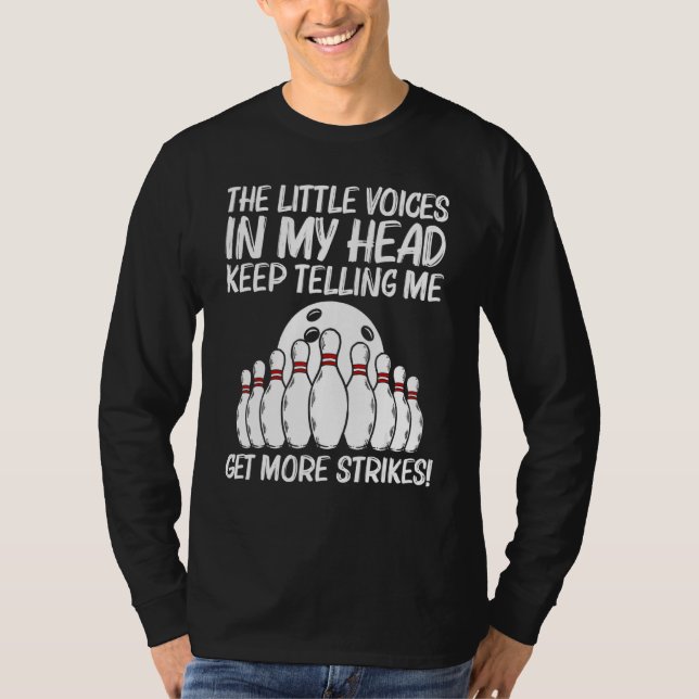 Camiseta Bowling Para Hombres Jugador De Bowler (Anverso)