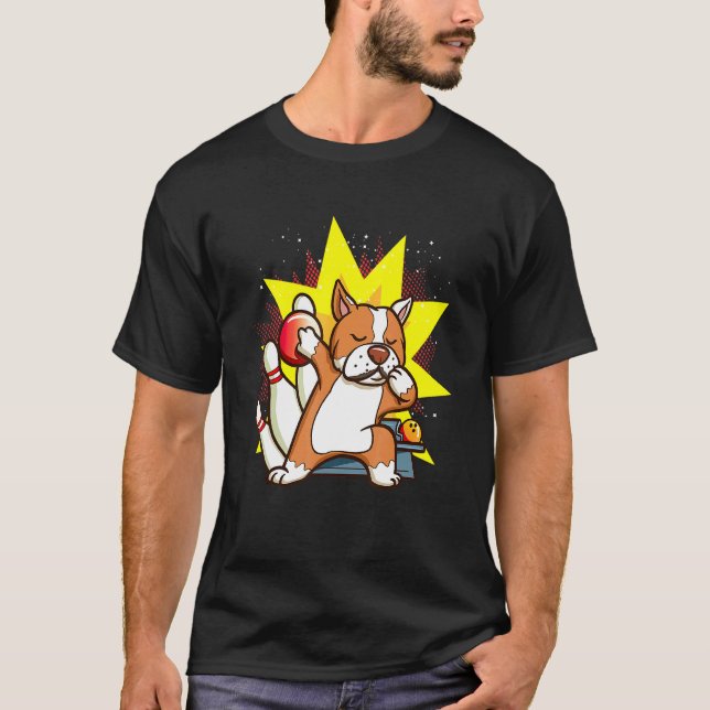 Camiseta Bowling Para Niños Pitbull Hacedor de Dabs (Anverso)