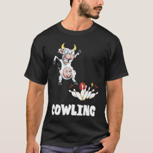 Camiseta Bowling Pin Cow Funny Bowling Bowler Strilin