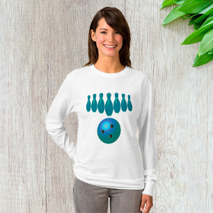 Camiseta Bowling Pins Womens Long Sleeve