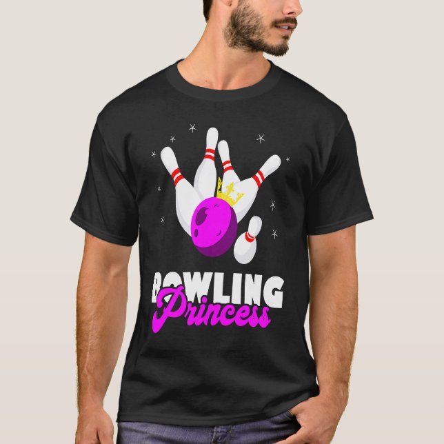 Camiseta Bowling Princess Crown Strike Bowler (Anverso)