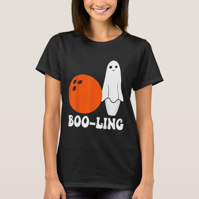 Camiseta Bowling Pun Boo-ling Famosos Bowling Jugadores Hal (Anverso)