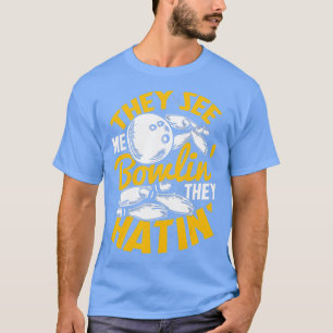 Camiseta Bowling Roll Pins Strike Bowler Sports Team