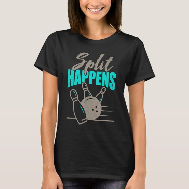 Camiseta Bowling Split tiene lugar Bowler Spare Strike Bowl (Anverso)