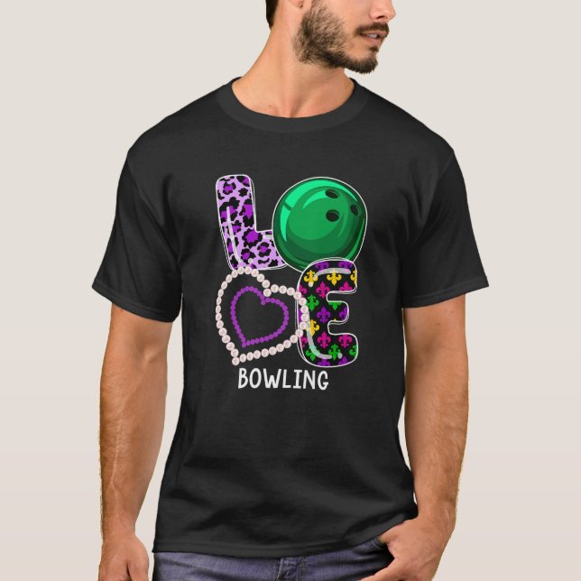 Camiseta Bowling Sport Mardi Gras Famoso Festival Fiesta Am (Anverso)