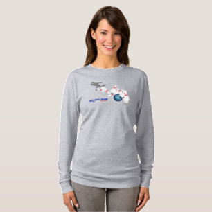 Camiseta Bowling Sports   Larga manga de las mujeres