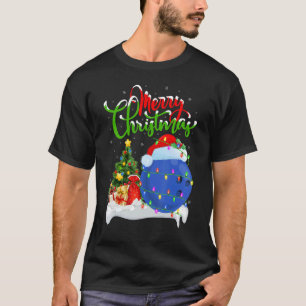 Camiseta Bowling Sports Xmas Decoración Santa Bowling Chr