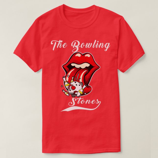 Camiseta Bowling Stones Funny Strike Bowling FANS Stones 20 (Diseño del anverso)