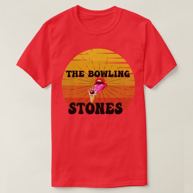 Camiseta Bowling Stones parodian el divertido boliche (Diseño del anverso)
