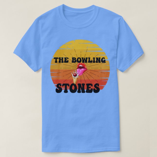 Camiseta Bowling Stones parodian el divertido boliche (Diseño del anverso)
