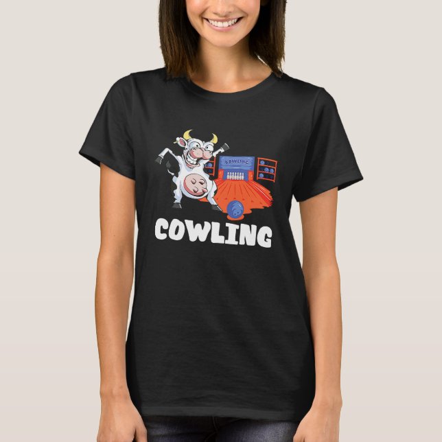 Camiseta Bowling Team Bowling Cow Bowler Bowler Pin Strik (Anverso)