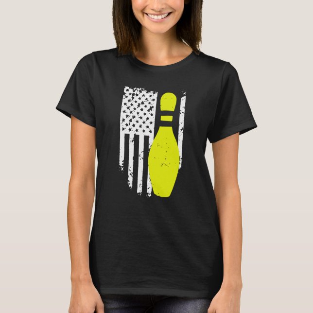 Camiseta Bowling Team Patriotic Bowling (Anverso)