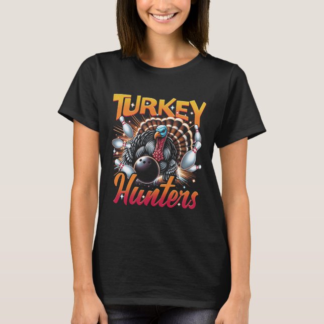 Camiseta Bowling Turkey Hunters Bowters Team Para Bowler Sp (Anverso)