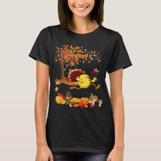 Camiseta Bowling Turkey Thankding Fall Tree Bowling Play