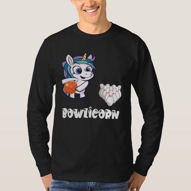 Camiseta Bowling Unicorn Bowler Bowling Pin Bowling Team St (Anverso)