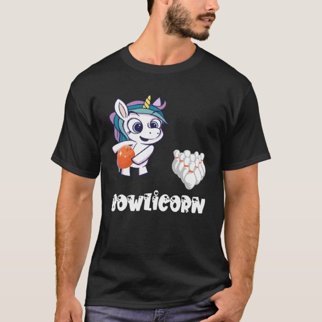 Camiseta Bowling Unicorn Bowler Bowling Pin Bowling Team St (Anverso)