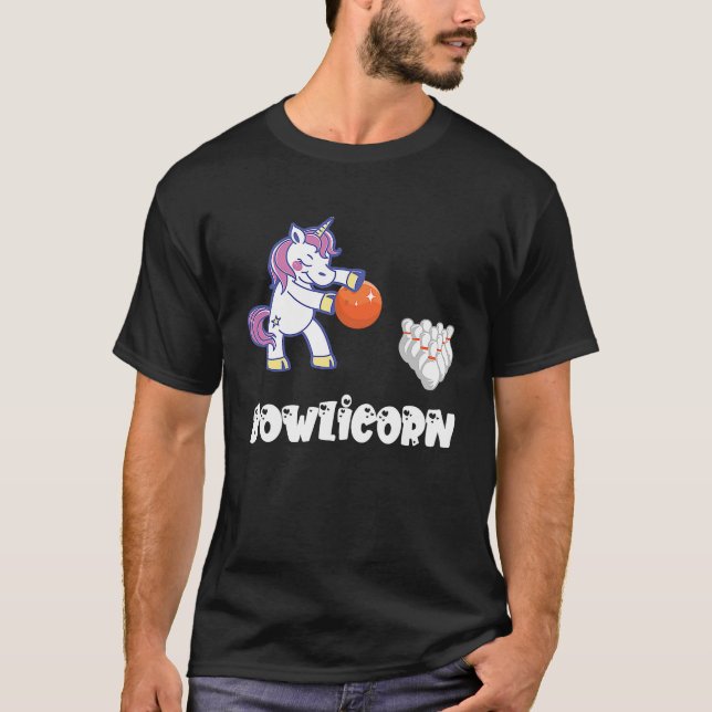 Camiseta Bowling Unicorn Bowling Team Bowler Bowling Pin St (Anverso)