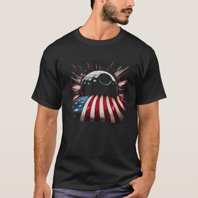 Camiseta Bowling US Flag Graphic Tees Men Women Boys Girls (Anverso)