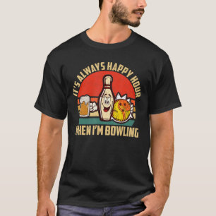 Camiseta Bowling Y Beer Being Bowl Happy Hour Bowler