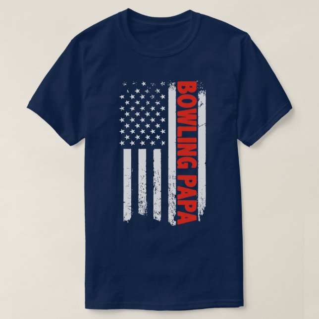 CAMISETA BOWLLING PAPA AMERICAN FLAG T (Diseño del anverso)