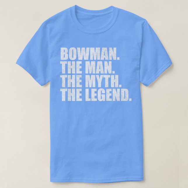 Camiseta Bowman Bowman, apellido Bowman, apellido Bowman S (Diseño del anverso)