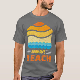 Camiseta Bowmans Beach Florida - Gráfico de olas de época