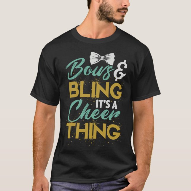 Camiseta Bows And Bling It s A Cheer Thing Cheerleading App (Anverso)