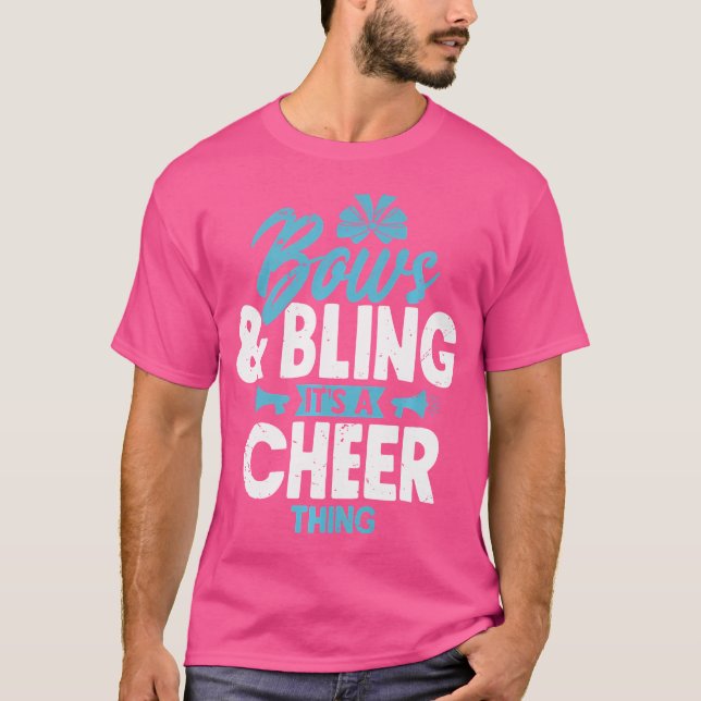 Camiseta Bows Bling It'S A Cheer Thing Cheerleader Cheerlea (Anverso)