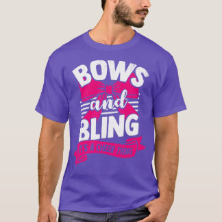 Camiseta Bows Y Bling It A Cheeraders Gift