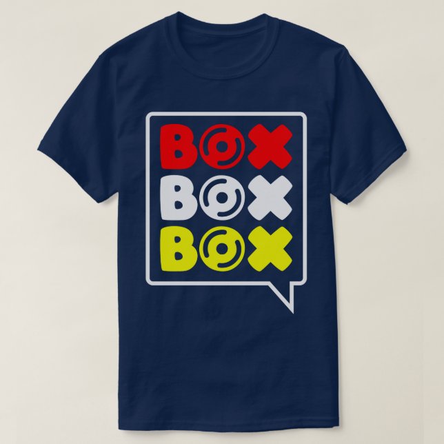 Camiseta Box Box Box F1 Compuesto de neumáticos V3 Diseño (Diseño del anverso)
