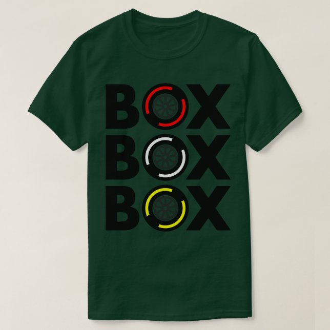 Camiseta Box Box Box F1 Diseño de compuestos de neumáticos (Diseño del anverso)