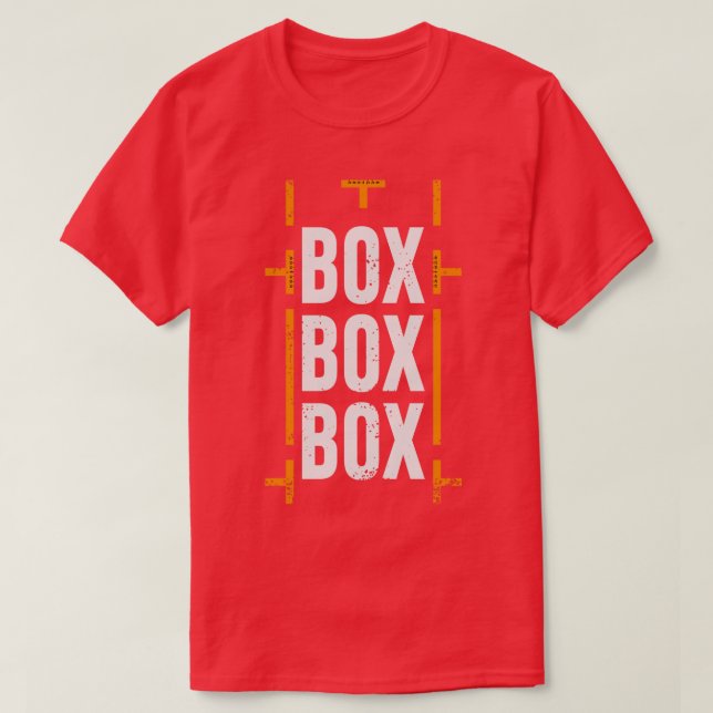 Camiseta Box Box Box Fórmula 1 Carreras Pitstop Diseño (Diseño del anverso)