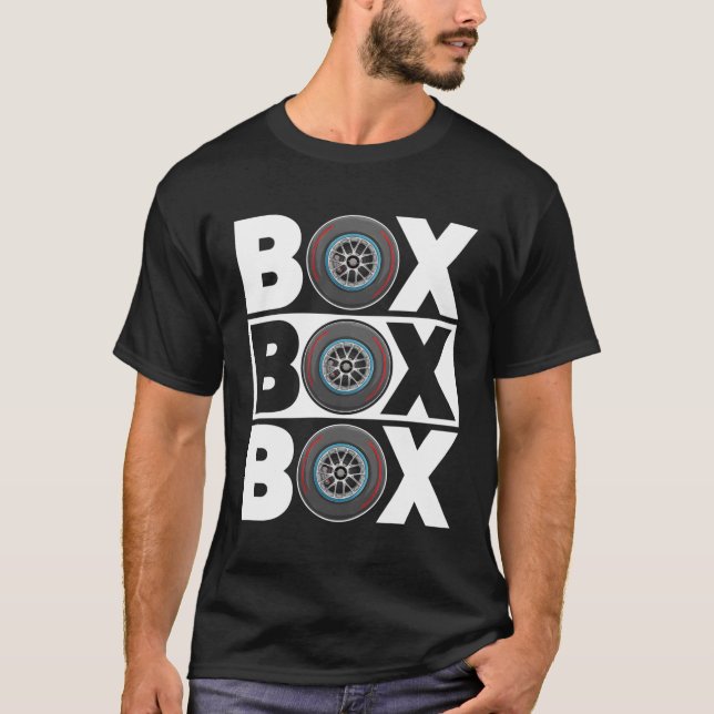 Camiseta Box Box F1 Arrastrar Carreras Race Drifing Autos r (Anverso)